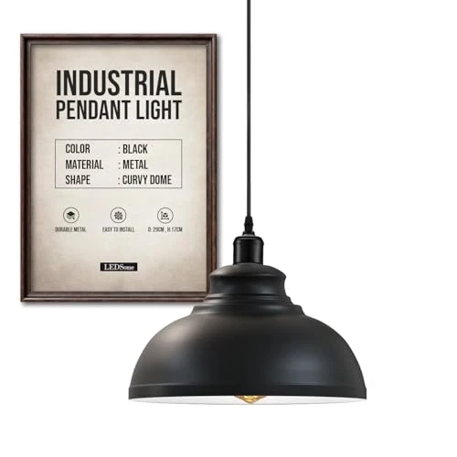 LEDSone Lampada Sospensione Industriale Vintage Ristorante Cucina ~3405 – Bild 3