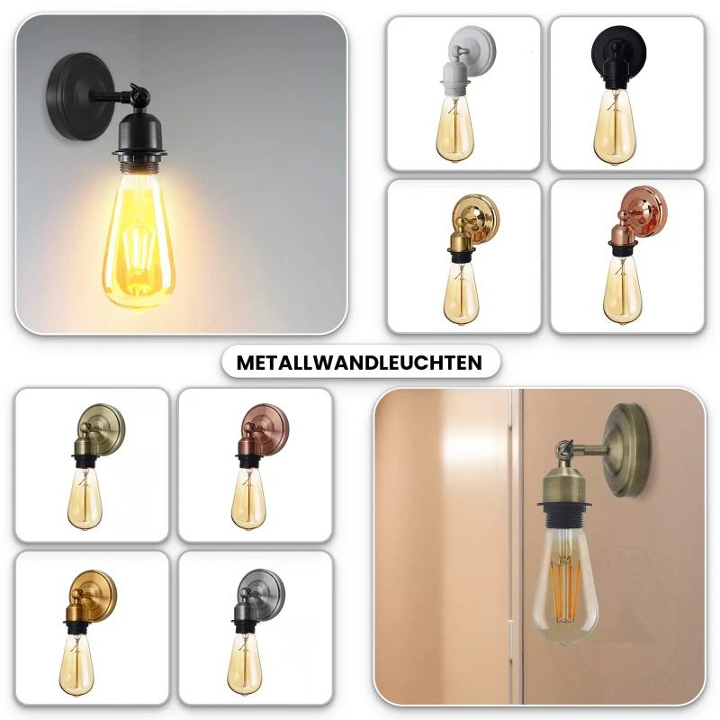 Wandlampe Vintage E27 Industrie Innen Verstellbare ~3736 – Bild 3