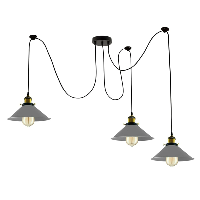 LEDSONE Spinnenlampe Pendelleuchte 1 - 8 Wege Grau ~3949 – Bild 7